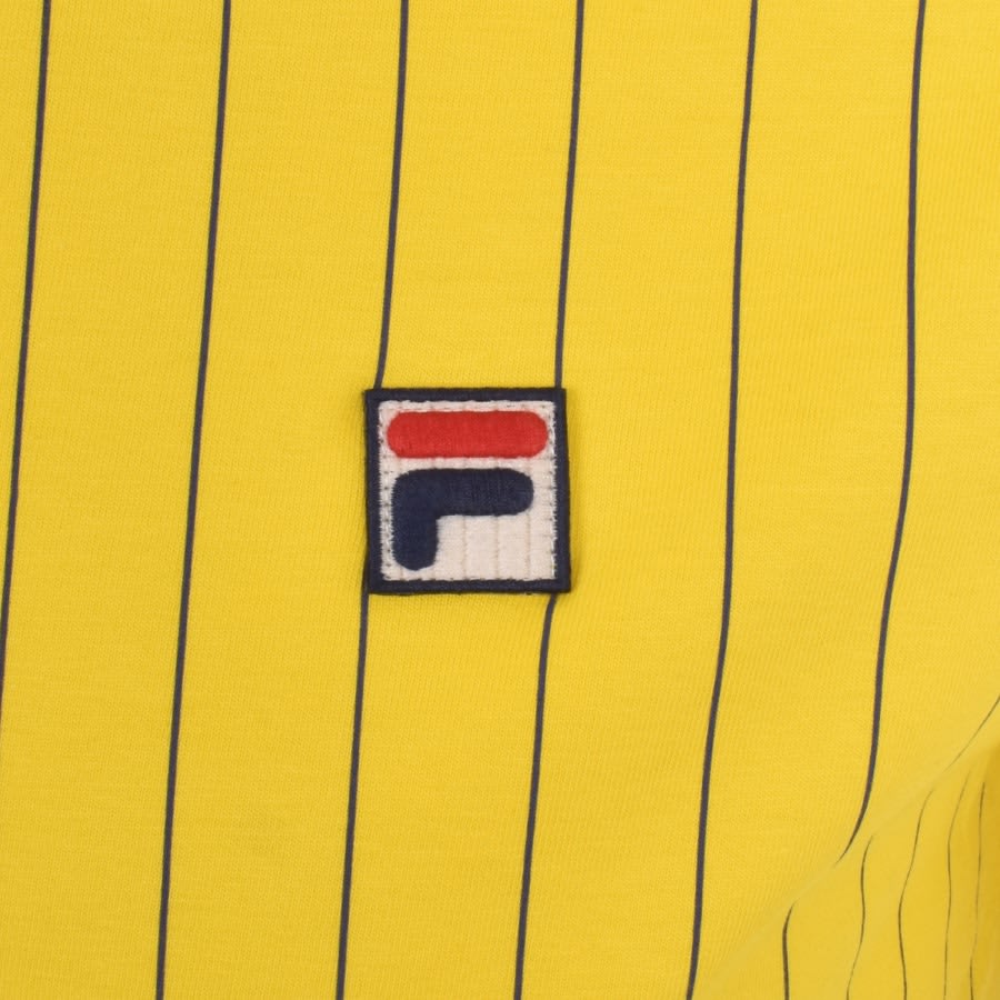 Fila Vintage Classic Stripe Polo T Shirt Yellow Mainline Menswear Australia